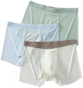 Jameso Men's Ice Silk Ultra-Thin Boxer Briefs - Breathable Seamless Underwear for Comfort - Perfect for Everyday Wear