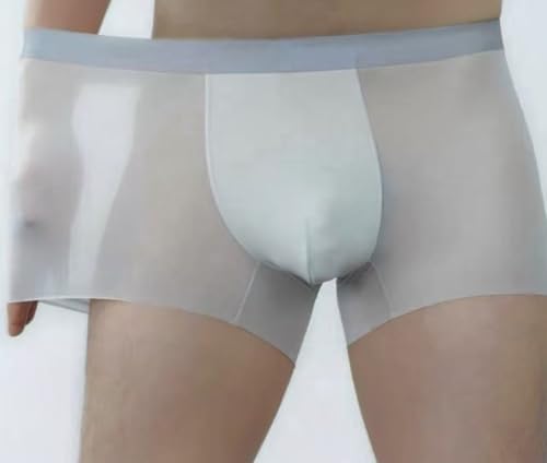 Jameso Men's Ice Silk Ultra-Thin Boxer Briefs - Breathable Seamless Underwear for Comfort - Perfect for Everyday Wear