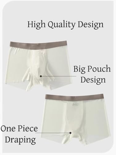 Jameso Men's Ice Silk Ultra-Thin Boxer Briefs - Breathable Seamless Underwear for Comfort - Perfect for Everyday Wear