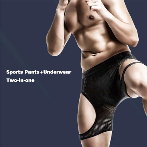 Evankin Men's Ice Silk Hollow Boxer Briefs - Breathable Sexy Underwear for Active Lifestyle - Comfortable Elastic Sports