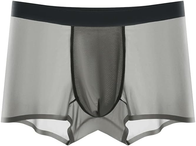 Jameso Men's Ice Silk Ultra-Thin Boxer Briefs - Breathable Seamless Underwear for Comfort - Perfect for Everyday Wear