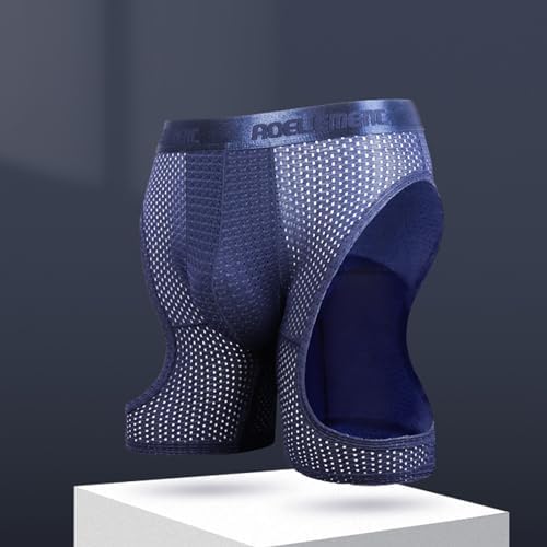 Evankin Men's Ice Silk Hollow Boxer Briefs - Breathable Sexy Underwear for Active Lifestyle - Comfortable Elastic Sports