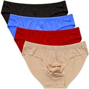 YATEEN Mens Ice Silk Traceless Underwear Briefs - Breathable Comfort for Everyday Wear - Lightweight, Moisture-Wicking D