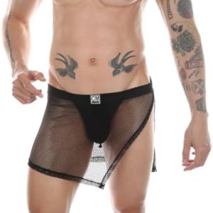 Evankin Men Ultra-Thin See Through Mesh Jockstraps | Sexy Split Side Loincloth | Comfortable Lingerie for All Occasions