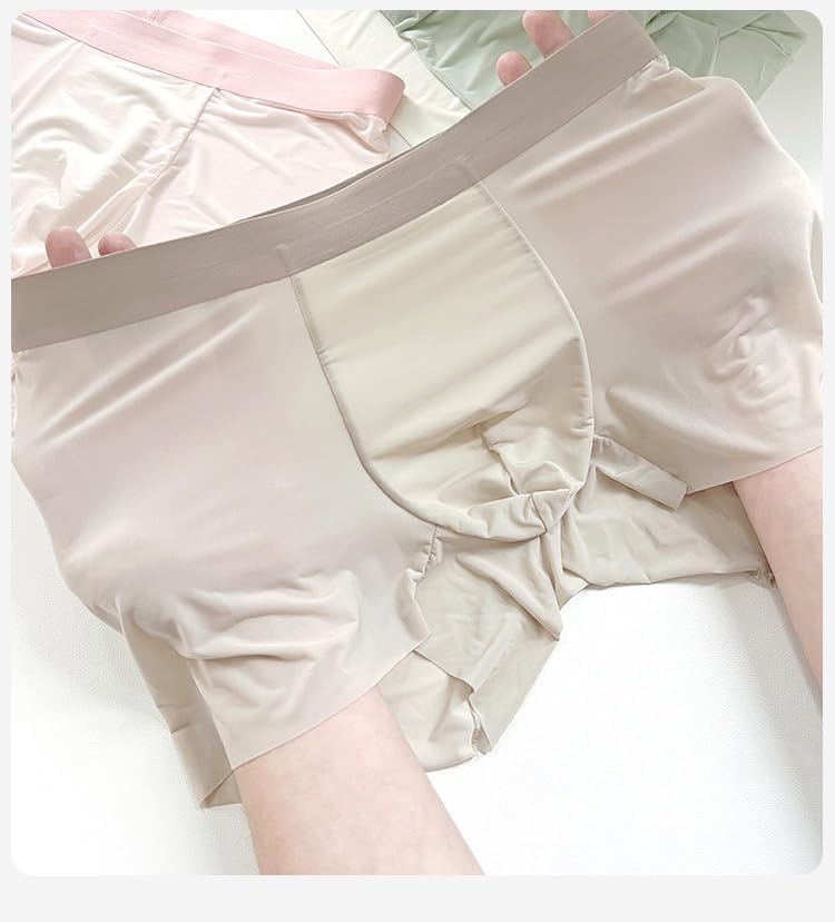 Jameso Men's Ice Silk Ultra-Thin Boxer Briefs - Breathable Seamless Underwear for Comfort - Perfect for Everyday Wear