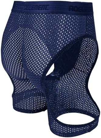 Evankin Men's Ice Silk Hollow Boxer Briefs - Breathable Sexy Underwear for Active Lifestyle - Comfortable Elastic Sports